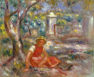Mädchen am Tor von Pierre Auguste Renoir